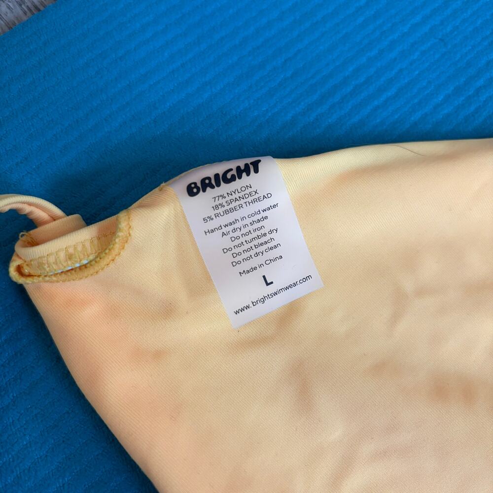 Bright Swimwear Yellow Halter Top - Size Large - NWOT - Picture 3 of 4